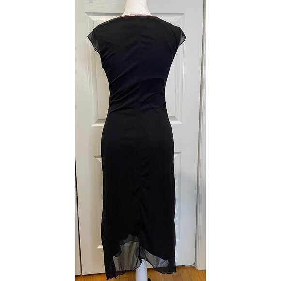 Vtg Y2K Ruby Rox Womens Mesh Babydoll Midi Dress Size S Whimsigoth HOCO Coquette - Picture 2 of 16